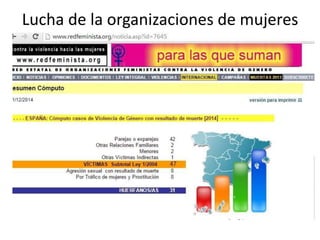 Lucha de la organizaciones de mujeres 
 
