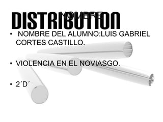 NOMBRE
• NOMBRE DEL ALUMNO:LUIS GABRIEL
  CORTES CASTILLO.

• VIOLENCIA EN EL NOVIASGO.

• 2´D´
 