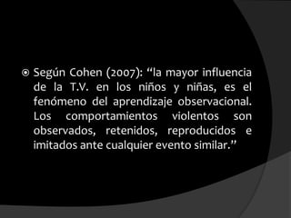 Villasmil y otros (2007), la efectividad:A mayor cantidad de vías de entrada, mayor es la efectividad.El espacio y tiempo hace que muchos estímulos sean percibidos de forma continua.La rapidez en que se presenta la información impide que el receptor tenga el tiempo suficiente para comprender y meditar el contenido del mensaje.Poca permanencia de los mensajes que se transmiten, dificulta la posibilidad de recapitular y analizar los contenidos