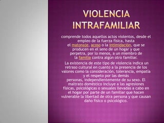 Violencia intrafamiliar en colombia