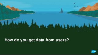 How do you get data from users?
 
