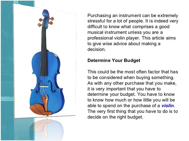 Violin Cost Tips on Investing in a Violin