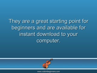 Violin lessons for beginners | PPT