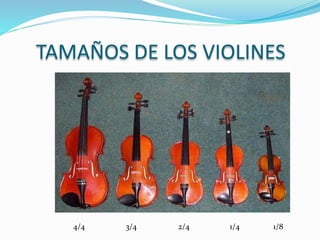 TAMAÑOS DE LOS VIOLINES
1/42/43/44/4 1/8
 
