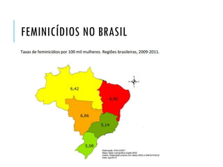 FEMINICÍDIOS NO BRASIL
 