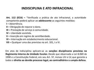 INDISCIPLINA E ATO INFRACIONAL
 