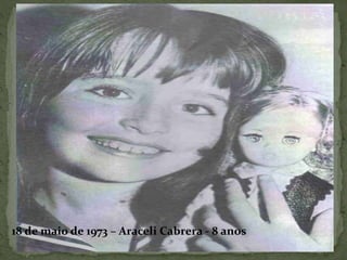18 de maio de 1973 – Araceli Cabrera - 8 anos 
 