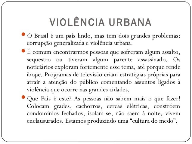 Violência urbana