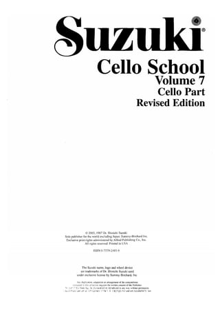 Violoncelo   método - suzuki cello school - volume 07
