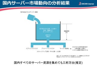 国内サーバー市場動向の分析結果
国内すべてのサーバー資源を集めても三桁万台(推定)
 