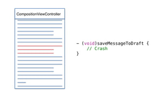 - (void)saveMessageToDraft {
// Crash
}
CompositionViewController
 