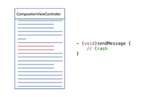 - (void)sendMessage {
// Crash
}
CompositionViewController
 