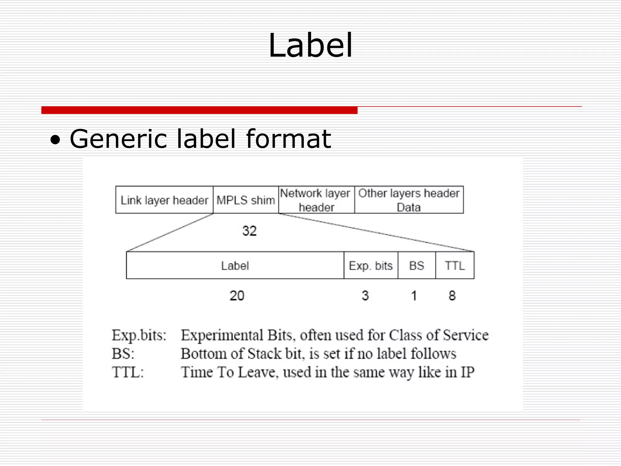 Label Generic label format 