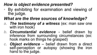 Rules of Evidence Lectures for Reviewees | PPT