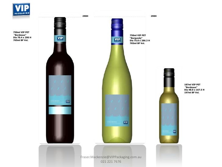 PET Wine Bottles Product Information VIP Packaging