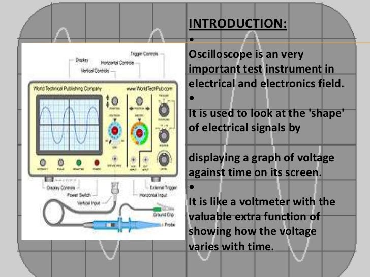 Analog Oscilloscope Parts And Functions