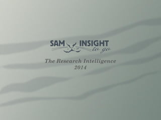 The Research Intelligence
2014

 