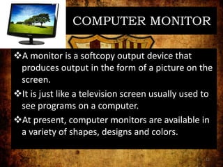 Input and Output Devices. | PPTX | Computer Peripherals | Computing