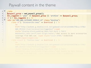 Paywall content in the theme
 