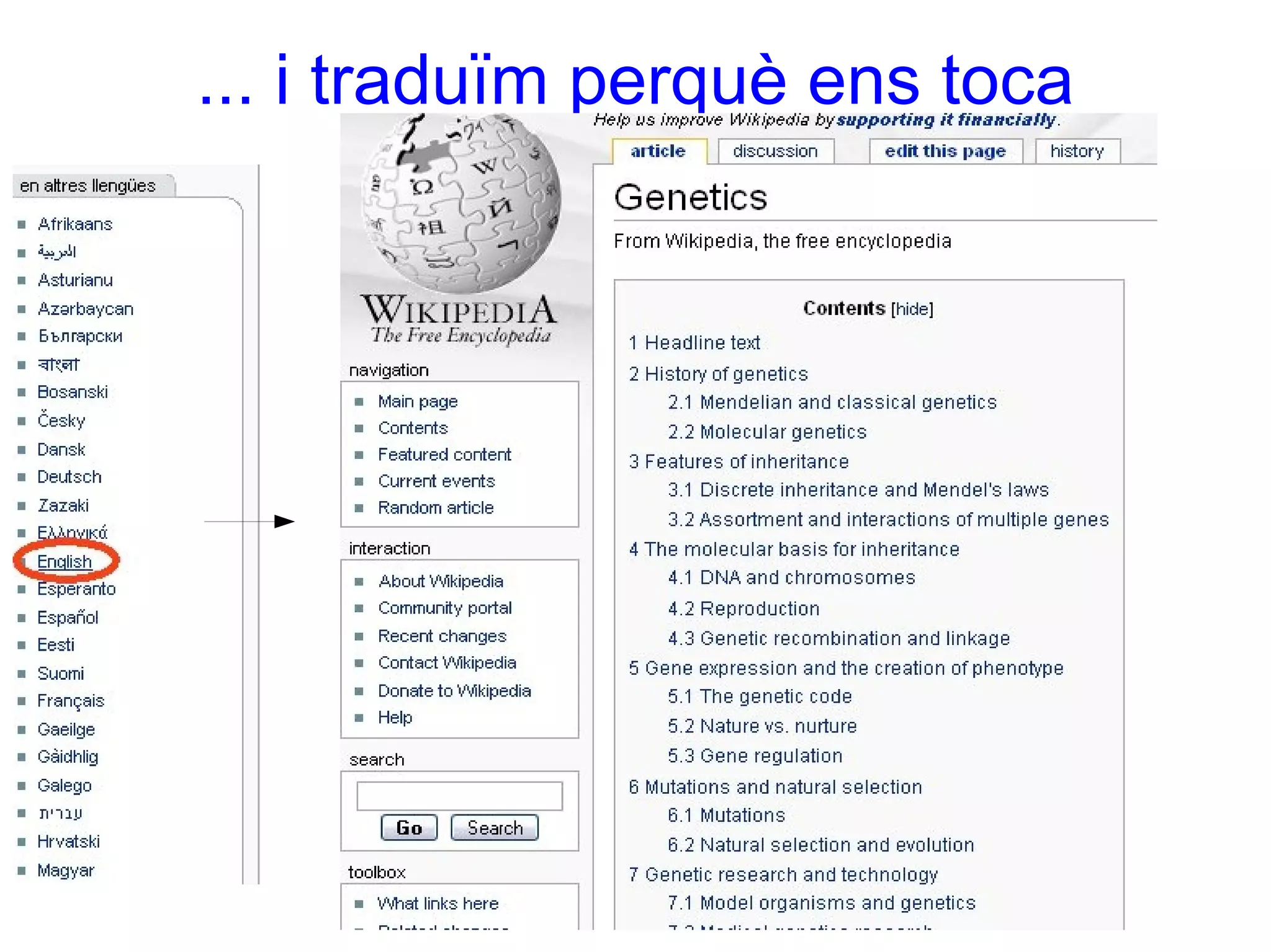 ... i traduïm perquè ens toca 