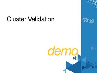 Cluster Validation 
 
