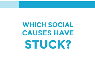 WHICH SOCIAL
CAUSES HAVE
STUCK?
 
