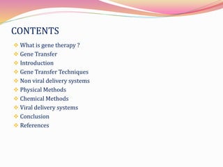 VIRAL AND NON VIRAL GENE TRANSFER | PDF