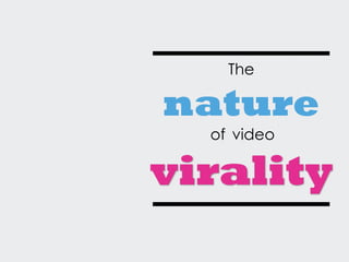 The
nature
of video
virality
 