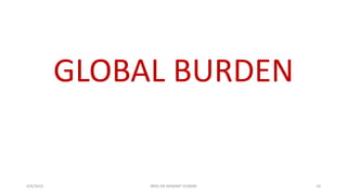 GLOBAL BURDEN
4/4/2019 10BRIG DR HEMANT KUMAR
 