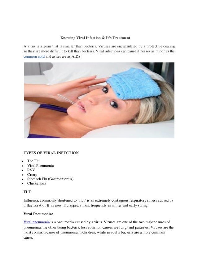 Knowing Viral Infection & It’s Treatment