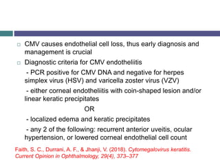 Viral keratitis: Diagnosis and management | PPTX