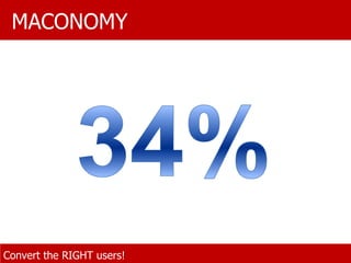 MACONOMY Convert the RIGHT users! 