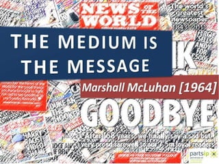 THE MEDIUM IS THE MESSAGEMarshall McLuhan[1964]