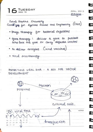 Virology Notes 2020 #26: Therapeutic viruses | PDF