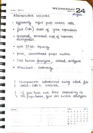 Virus Notes.pdf Virology Notes 2020 #26: Therapeutic viruses | PDF