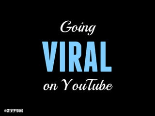 Going
VIRALon YouTube
@STEVEPYOUNG
 