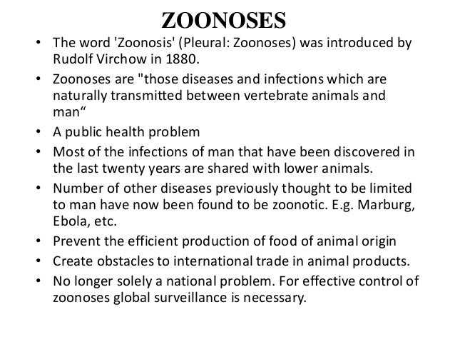 Viral zoonotic disease