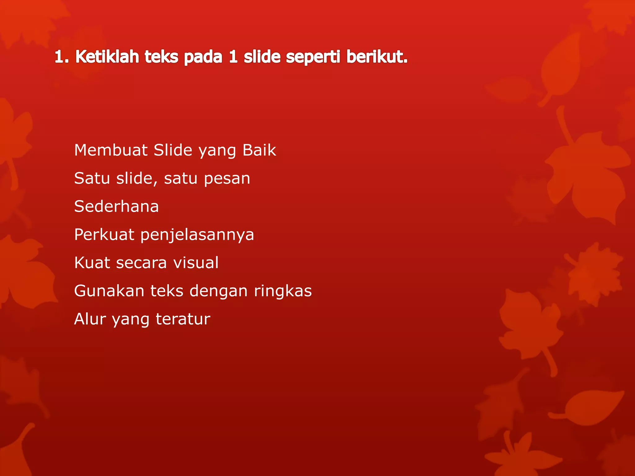a. Jumlah nilai siswa mulai dari D9 sampai F9
b. Rata-rata nilai siswa mulai dari D10 sampai F10
c. Nilai maksimum siswa mulai dari D11 sampai F11
d. Nilai minimum siswa mulai dari D12 sampai F12
No Nama Nilai
MAT IPA IPS
1 Maudy 80 70 65
2 Jung 75 60 70
3 Lily 90 85 95
4 Vira 70 80 85
5 Yely 80 75 85
Jumlah 395 370 400
Rata-rata 79 74 80
Nilai Maksimum 90 85 95
Nilai Minimum 70 60 65
5. Buatlah tabel dari data nilai mata pelajaran seperti berikut.
No Mata Pelajaran Nilai
1 Agama 85
2 B. Indonesia 75
3 Matematika 65
4 IPA 60
5 IPS 80
Selanjutnya dengan menggunakan data diatas dan fasilitas
charts column buatlah grafik seperti berikut.
0
10
20
30
40
50
60
70
80
90
Agama
B.Indonesia
Matematika
IPA
IPS
1 2 3 4 5
Nilai
1 Agama
2 B. Indonesia
3 Matematika
4 IPA
5 IPS
 