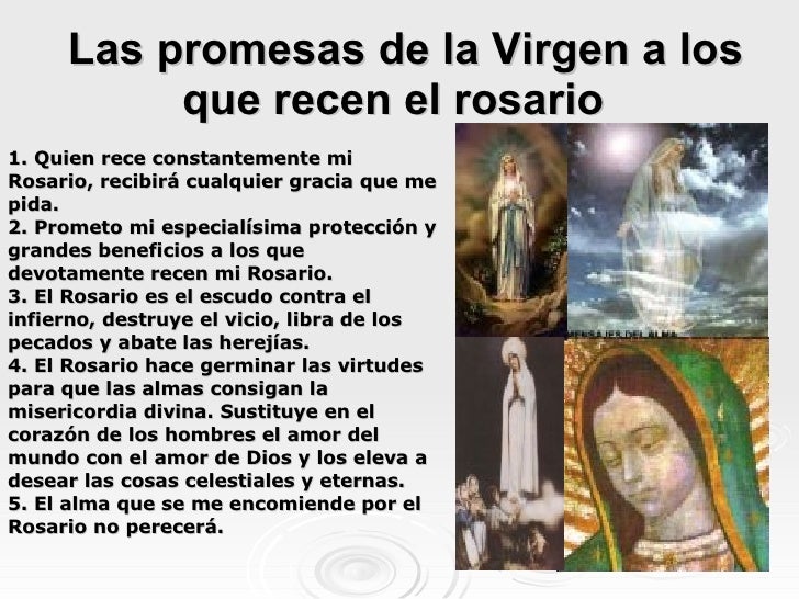 Virgen Del Rosario, Promesas Al Que Rece El Rosario