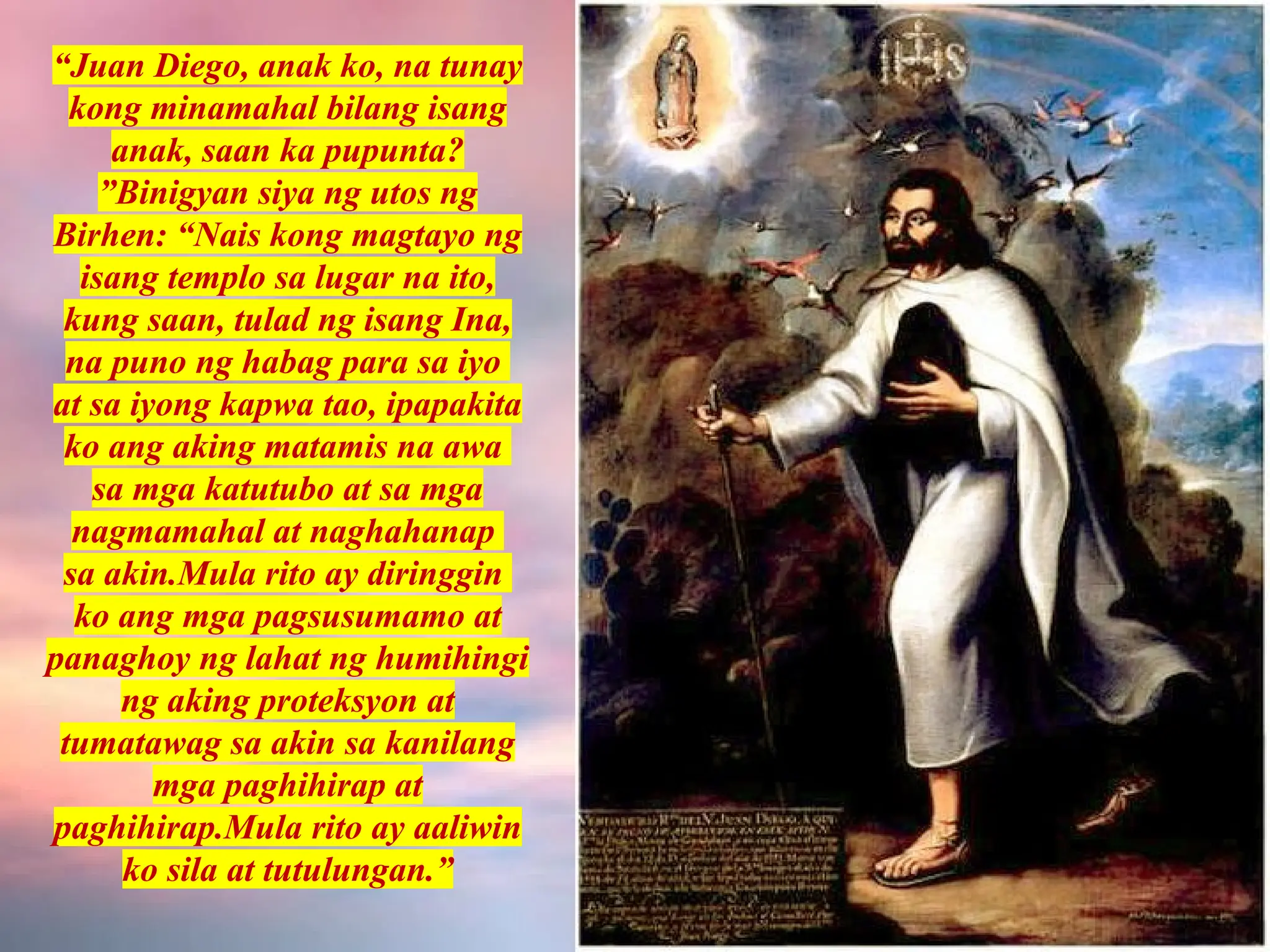 Virgen de Guadalupe - las Apariciones a Juan Diego (Filipino).pptx