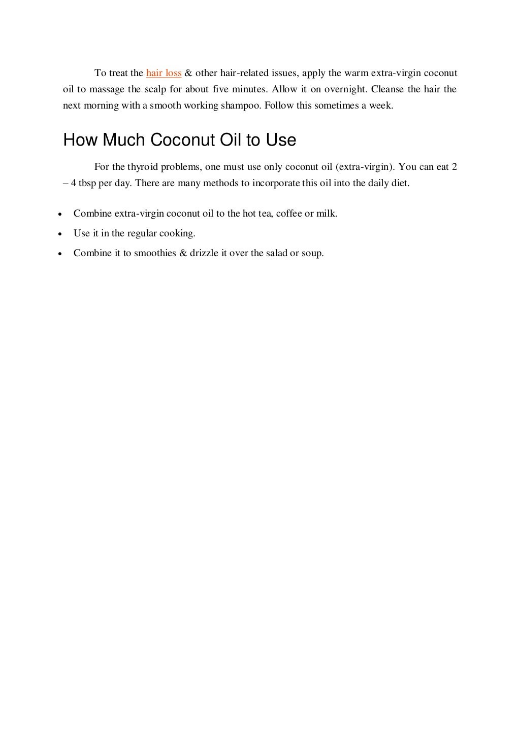Virgin coconut oil benefits for thyroid health