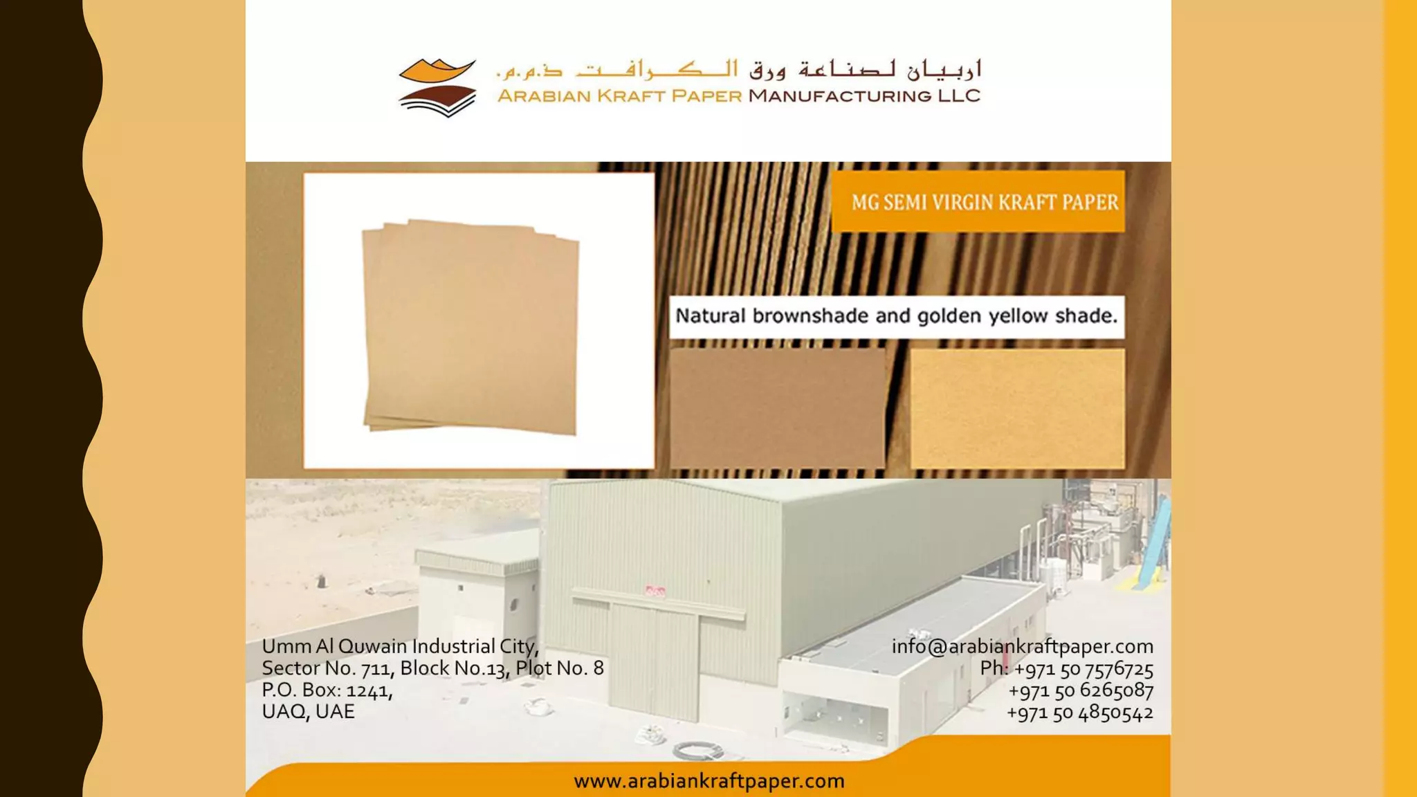 Virgin Grade Kraft Paper UAE PPT