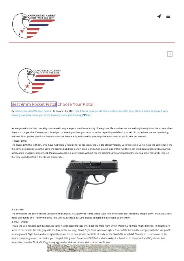 Virginia Concealed Carry Course Online Concealedcarry Ed Com