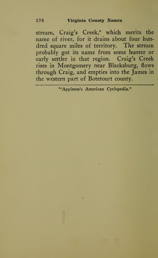 Virginia County Names - A History
