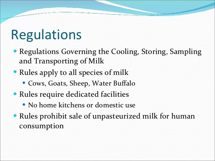 Virginia dairy regulations