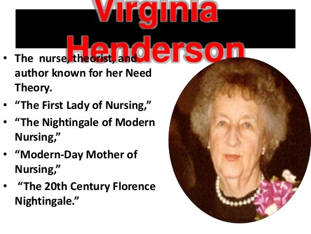 Virginia Hendersons Theory Of Nursing Theory In