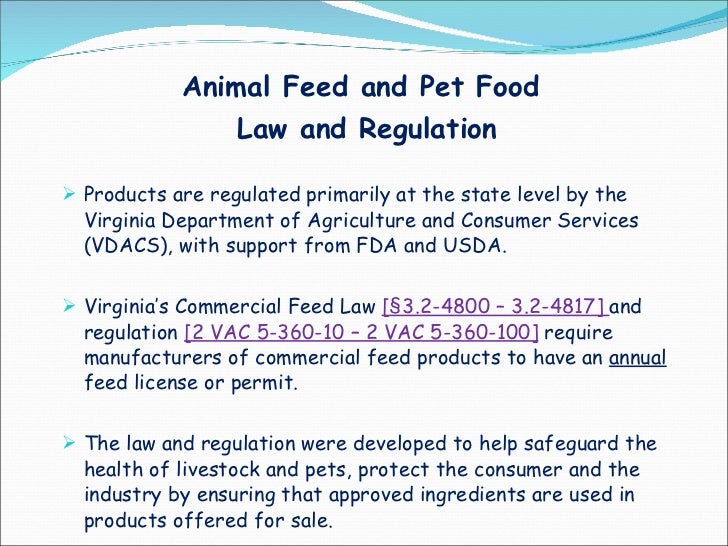Virginia pet treat regulations