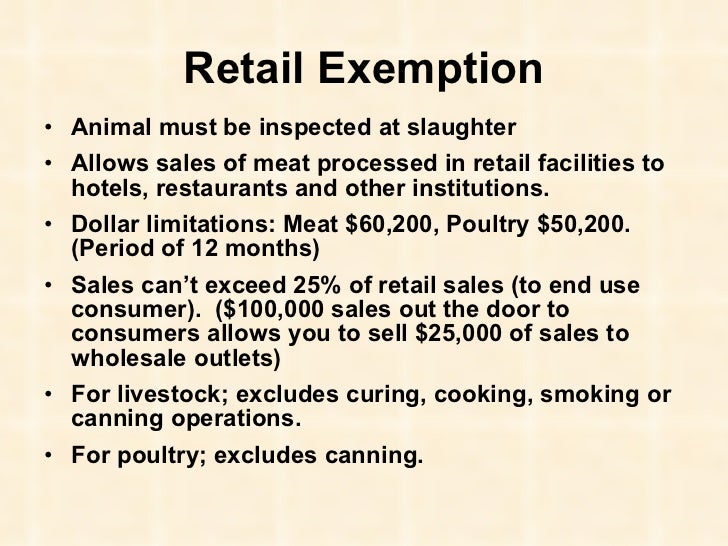 Virginia poultry and meat regulations