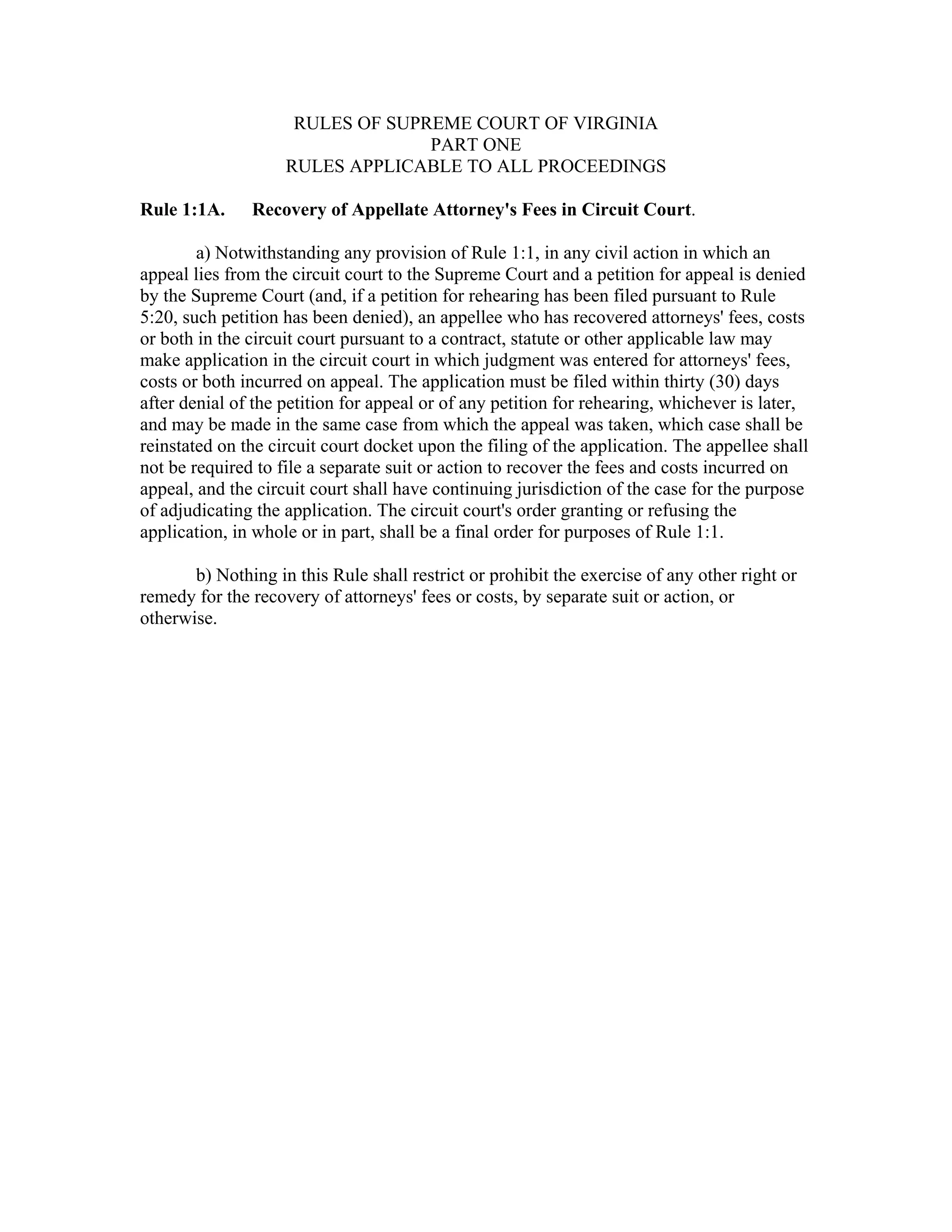 Virginia Rules of The Court | PDF