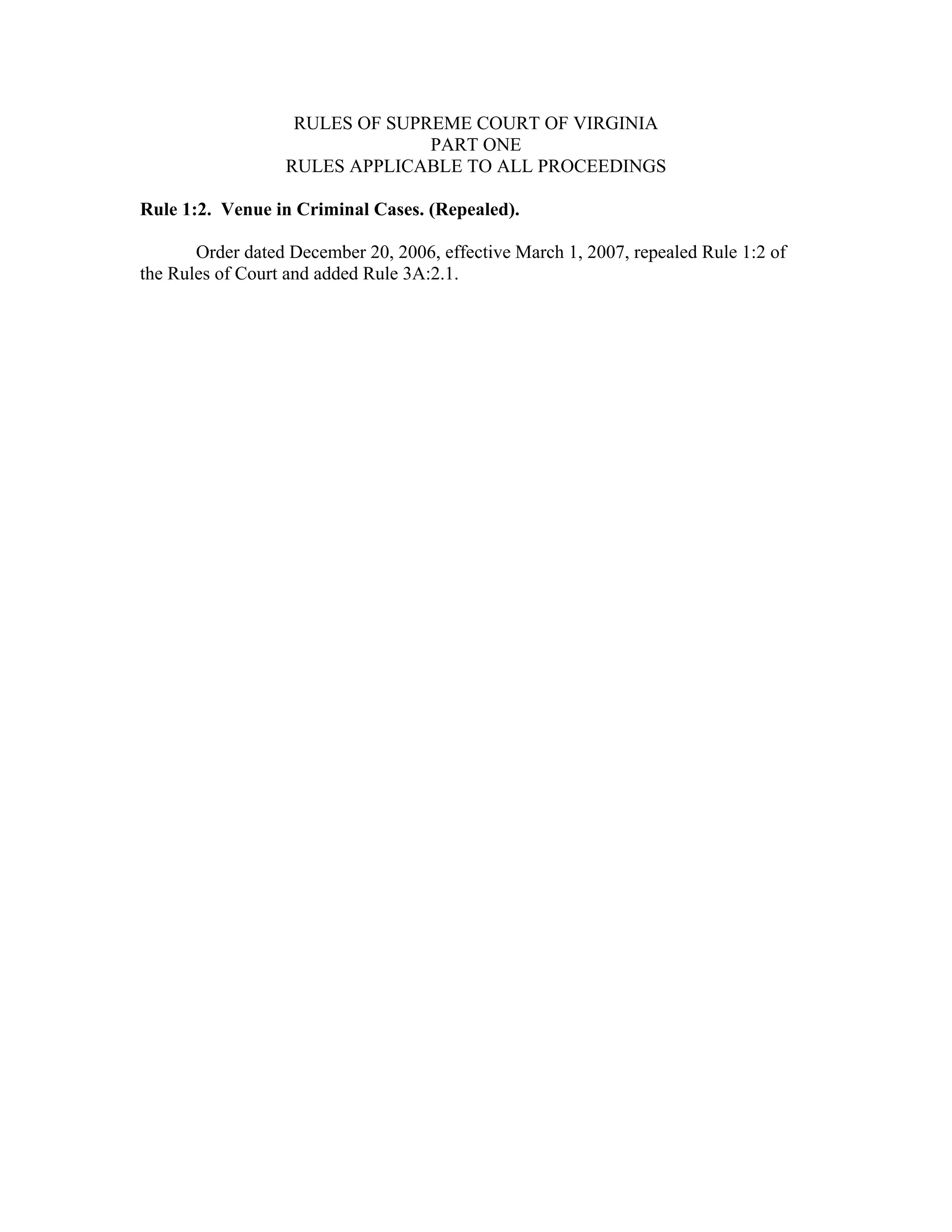 Virginia Rules of The Court | PDF
